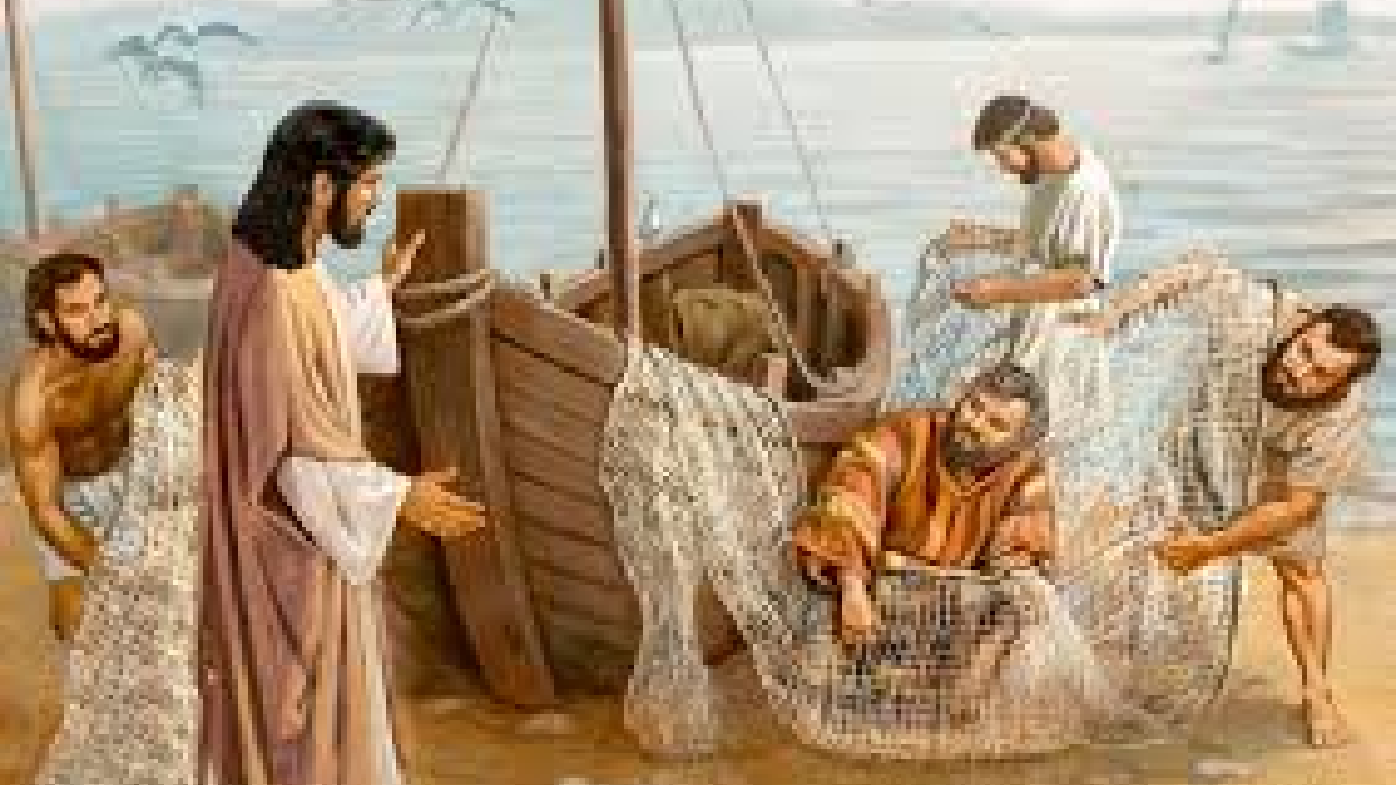 Sf. Petru în timp ce pescuia pe lacul Ghenizaret