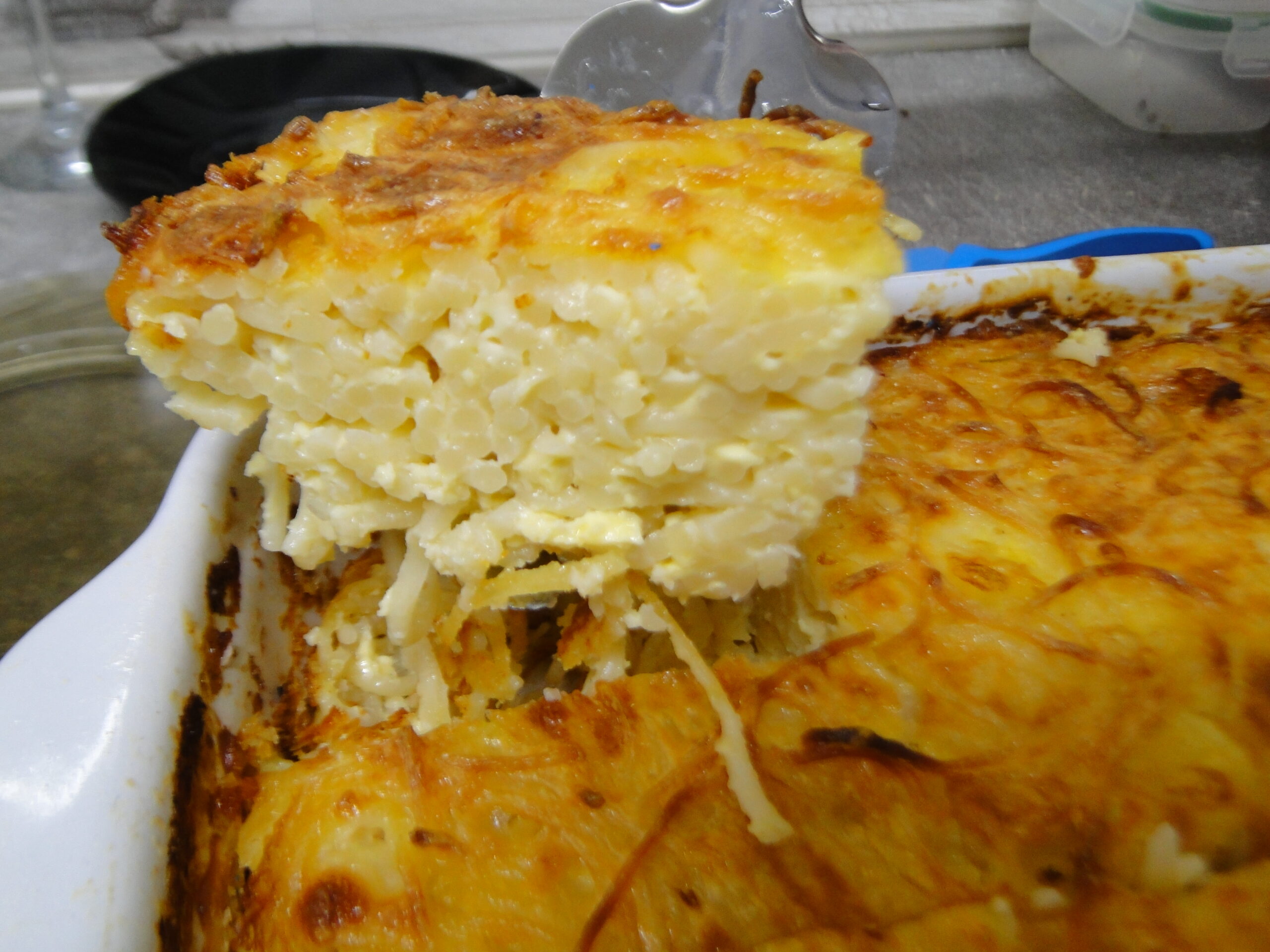 Budinca cu brânză la cuptor - delicios și reconfortant